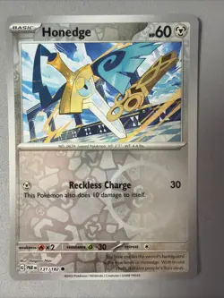 Pokemon TCG * Paradox Rift * 131/182 Honedge REVERSE HOLO Common * FRESH PK - Image 1