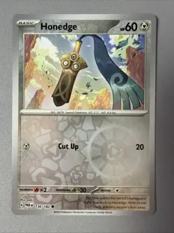Pokemon TCG * Paradox Rift * 130/182 Honedge REVERSE HOLO Common * FRESH PK - Image 1