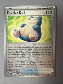 Pokemon TCG * Paradox Rift * 175/182 Snorlax Doll REVERSE HOLO Uncommon FRESH PK - Image 1