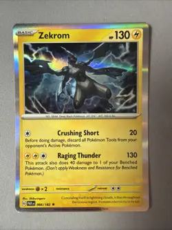 Pokemon TCG * Paradox Rift * 66/182 Zekrom Holo Rare * FRESH PK - Image 1