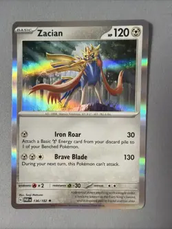 Pokemon TCG * Paradox Rift * 136/182 Zacian Holo Rare * FRESH PK - Image 1