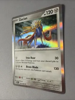 Pokemon TCG * Paradox Rift * 136/182 Zacian Holo Rare * FRESH PK - Image 2