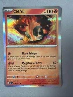 Pokemon TCG * Paradox Rift * 29/182 Chi-Yu Holo Rare * FRESH PK - Image 1