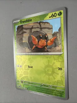 Pokemon TCG * Paradox Rift * 6/182 Dwebble REVERSE HOLO Common * FRESH PK - Image 2