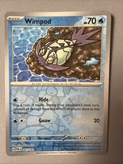 Pokemon TCG * Paradox Rift * 47/182 Wimpod REVERSE HOLO Common * FRESH PK - Image 1