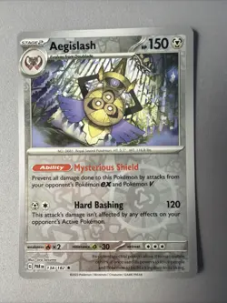 Pokemon TCG * Paradox Rift * 134/182 Aegislash REVERSE HOLO Rare * FRESH PK - Image 1