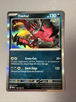 Pokemon TCG * Paradox Rift * 118/182 Yveltal Holo Rare * FRESH PK - Image 1