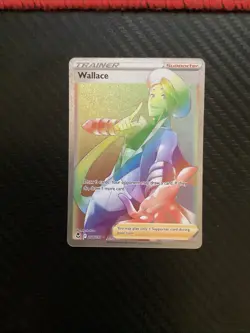 Pokemon Wallace (Secret) Secret Rare SWSH12: Silver Tempest 208/195 NM - Image 1