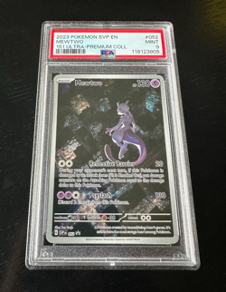 2023 POKEMON SVP EN-SV BLACK STAR PROMO 151 ULTRA-PREM COLL #052 MEWTWO PSA 9 - Image 1