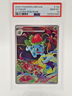 2025 POKEMON MEG EN-MEGA EVOLUTION ILLUSTRATION RARE #134 IVYSAUR PSA 10 - Image 2