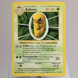 Pokemon TCG - Kakuna 33/102 Base Set Uncommon Shadowless WOTC 1999 - EXC/NM - Image 2