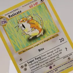 Pokemon TCG - Raticate 40/102 Base Set Uncommon Shadowless WOTC 1999 - EXC/NM - Image 1
