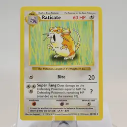 Pokemon TCG - Raticate 40/102 Base Set Uncommon Shadowless WOTC 1999 - EXC/NM - Image 2