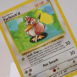 Pokemon TCG - Farfetch'd 27/102 Base Set Uncommon Shadowless WOTC 1999 - EXC/NM - Image 1