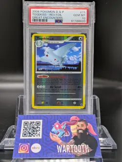 Pokemon Togekiss Great Encounters REVERSE FOIL Rare #11 PSA 10 - Image 1