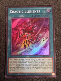 1x Yu-Gi-Oh! Chaotic Elements - OP30-EN011 - Super Rare - NM - Image 1