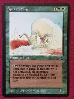 Magic The Gathering THE DARK SPITTING SLUG green card MTG - Image 1