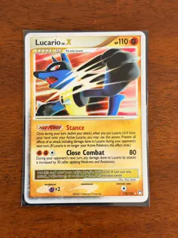 Pokemon Card - Lucario LV. X Holo Rare Mysterious Treasures D&P 2007 122/123 - Image 1