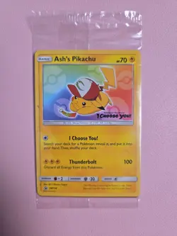 Pokemon Card - Ash's Pikachu SM108 - Promo - Factory Sealed - Image 1
