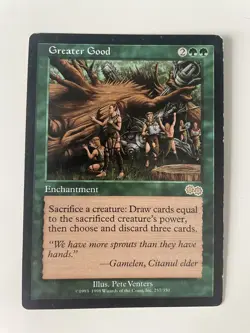 MTG Greater Good - Magic the Gathering Urza's Saga - MP - Image 1
