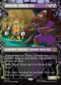 Splinter, Radical Rat-Teenage Mutant Ninja Turtles-Borderless-Foil-251-NM - Image 1