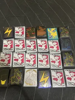 Pokemon ETB Lot Of 24 Various ETB Card Sleeves - All Sealed Card Sleeve Packs - Image 1