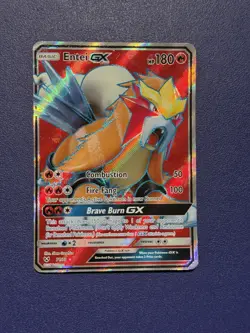 Entei GX 71/73 Ultra Rare Full Art Shining Legends Near Mint Pokemon TCG - Image 1