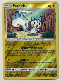 Pachirisu 49/156 Ultra Prism Reverse Holo Common Pokemon Card NEAR MINT - Image 1