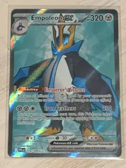 Empoleon ex 114/094 Full Art Ultra Rare Pokemon TCG Phantasmal Flames NM - Image 1