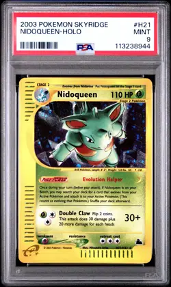 2003 POKEMON SKYRIDGE #H21 NIDOQUEEN-HOLO PSA 9 - Image 1