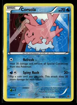 XY Base Set Corsola 36/146 MP Rev Holo - Image 1