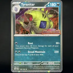 Pokemon TCG Paldea Evolved Tyranitar Cosmos Holo Stamped Promo 135/193 NM - Image 1