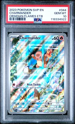 2023 Pokemon SVP EN-SV Black Star Promo Charmander #044 PSA 10 - Image 1