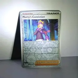 Pokemon Morty's Conviction 155/162 SV05 Temporal Forces Trainer Reverse Holo - Image 1