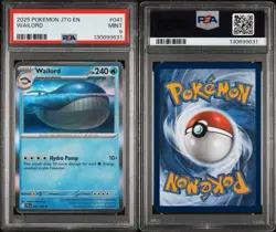 2025 POKEMON JTG EN-JOURNEY TOGETHER #041 WAILORD HOLO PSA 9 - Image 3