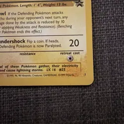 Pokemon TCG Pikachu 1/53 Black Star Wizards 1999 - Image 5