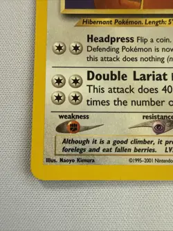 Ursaring 34/75 Neo Discovery Regular Rare Vintage Pokemon Card - Image 5