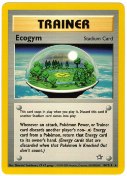 Ecogym 84/111 Neo Genesis Regular Rare Vintage Pokemon Card - Image 1