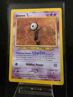 Pokemon Card Unown Neo Destiny 86/105 LP - Image 1