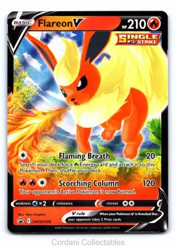 Flareon V SWSH149 - SWSH Black Star Promo - Pokemon Card - Near Mint - Image 1