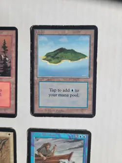 MTG 4 ALPHA Cards! Island, Mountain, Water Elemental, Black Ward! 1993 1st Print - Image 5