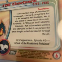 Charizard #6 NM Non Holo Vintage Topps 1999 Pokemon Card Type FIRE - Image 4