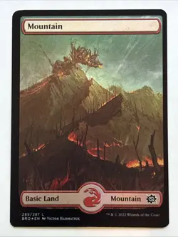 MTG The Brothers' War Mountain Full Art Foil 285/287 NM - Image 1