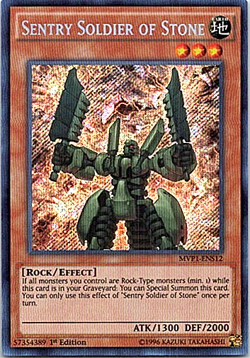Sentry Solider Of Stone MVP1-ENS12 Yu-Gi-Oh! Light Play 1st Edition - Image 1