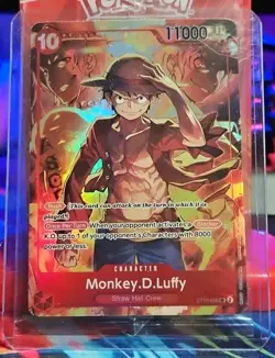 One Piece TCG Monkey.D.Luffy Treasure Booster ST10-006 SR FOIL PROMO NM SEALED 1 - Image 1