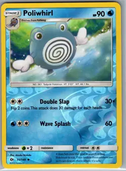 Poliwhirl 31/149 Reverse Holo SM Base Set - Pokemon Card - NM - Image 1