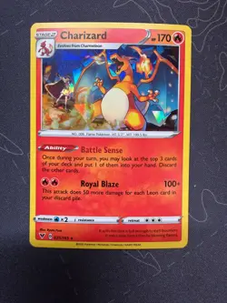 Charizard Vivid Voltage 025/185 Exclusive Cracked Ice Holo Pokemon Card C2 - Image 1