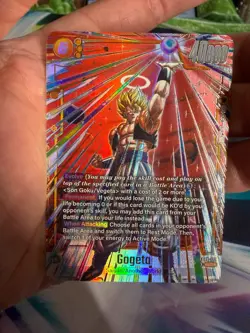 Gogeta FB09-122 Secret Rare Alternate Art Dual Evolution Dragon Ball Card Game - Image 5