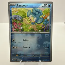 Panpour 017/086 Master Ball Holo Black Bolt Pokemon Card English pack fresh - Image 1