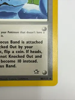 Focus Band 86/111 Neo Genesis Regular Rare Vintage Pokemon Card - Image 5